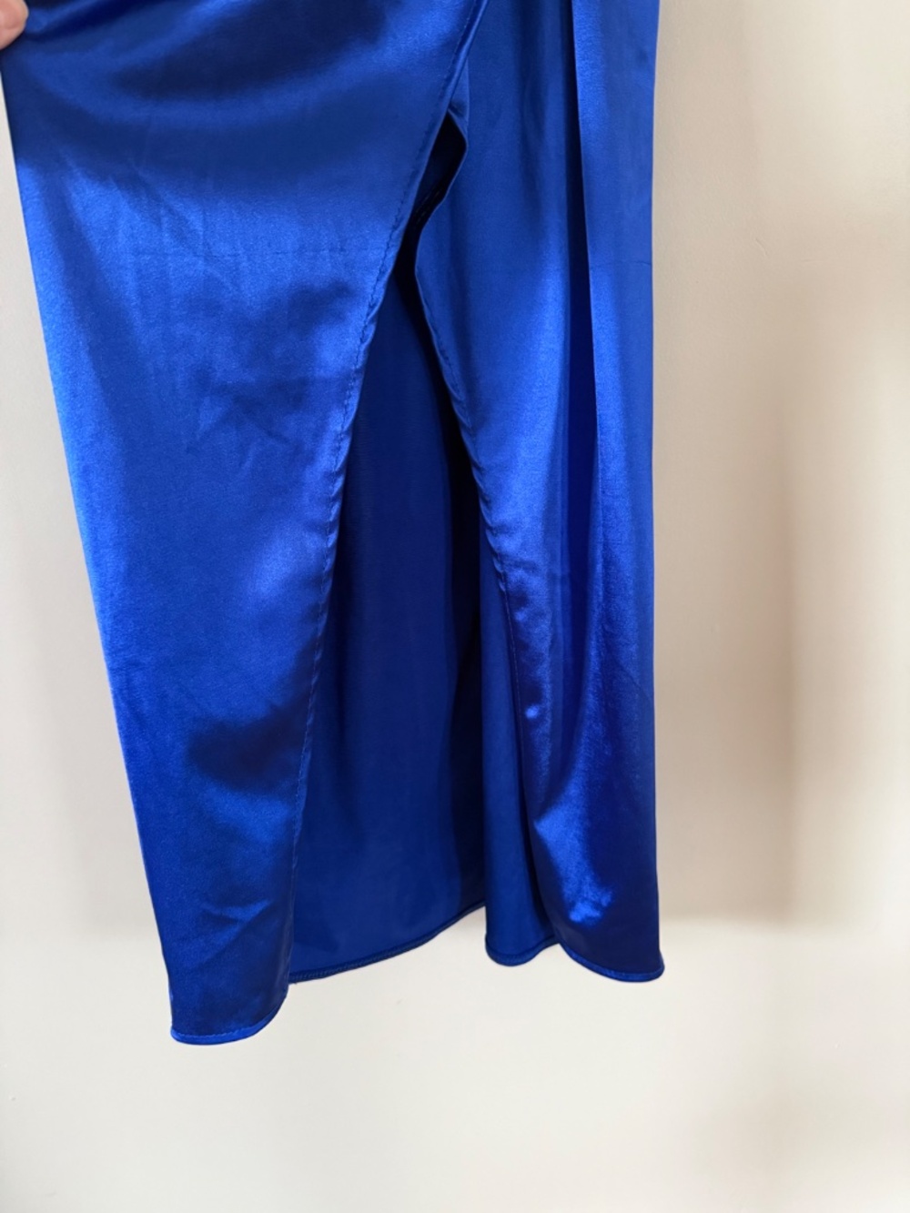 Royal Blue Dress Satin Dress Midi Dress Size M - Picture 3 of 13